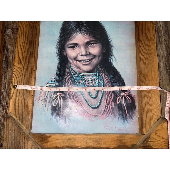 Vintage Native American Framed Paintings Prints by Bill Hampton, unique gift - Picture 8 of 11